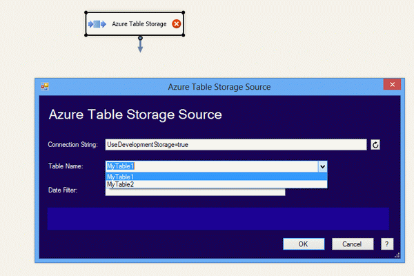 Table Storage Source Component