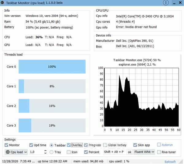 Taskbar Monitor