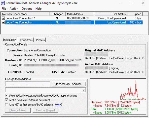 Technitium MAC Address Changer