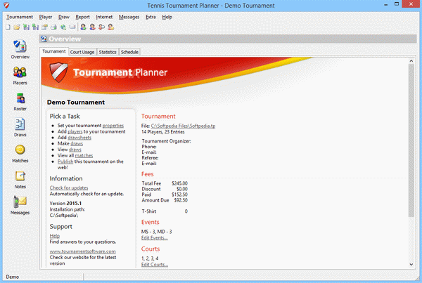 Tennis Tournament Planner