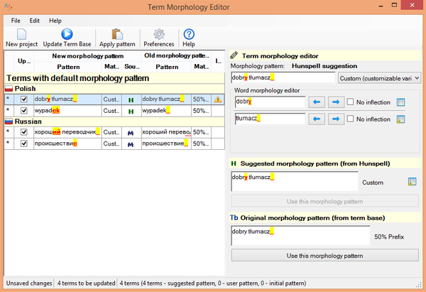 Term Morphology Editor