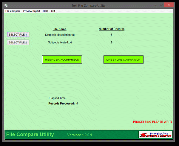 Text File Compare Utility