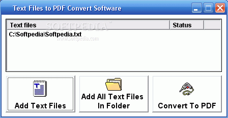 Text Files to PDF Convert Software