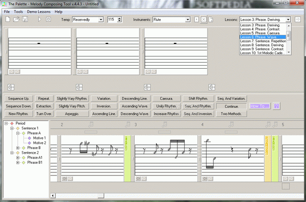 The Palette - Melody Composing Tool