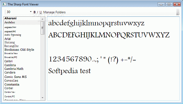 The Sharp Font Viewer