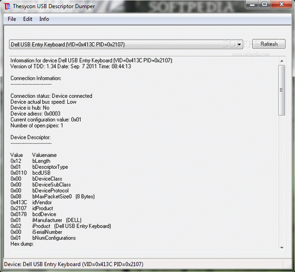 Thesycon USB Descriptor Dumper