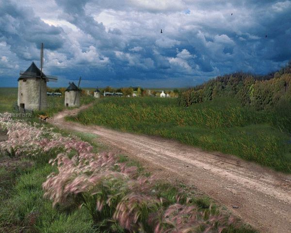 Three Windmills - Animated Desktop Screensaver