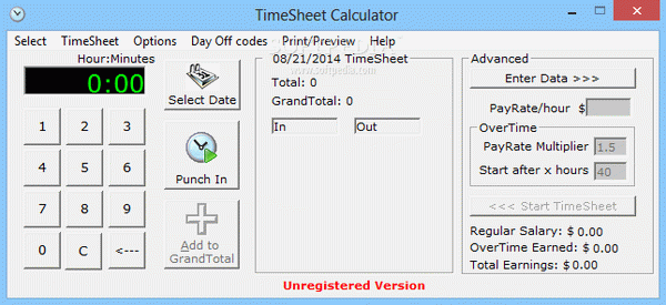 TimeSheet Calculator