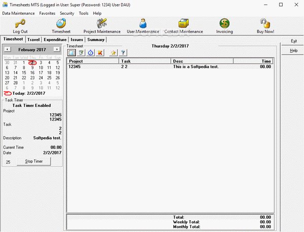 Timesheets MTS