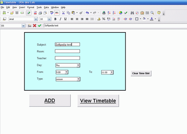 Timetable