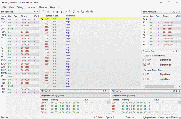 Tiny 8051 Microcontroller Simulator