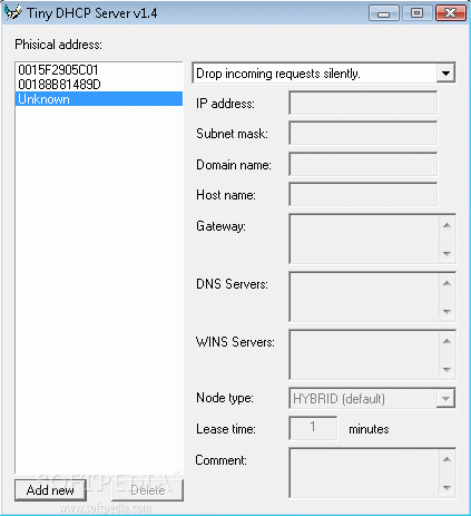 Tiny DHCP Server