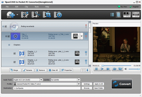 Tipard DVD to Pocket PC Converter