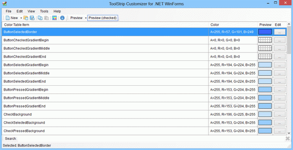 ToolStrip Customizer for .NET WinForms (formerly ToolStrip Customizer)