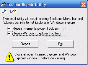 Toolbar Repair Utility