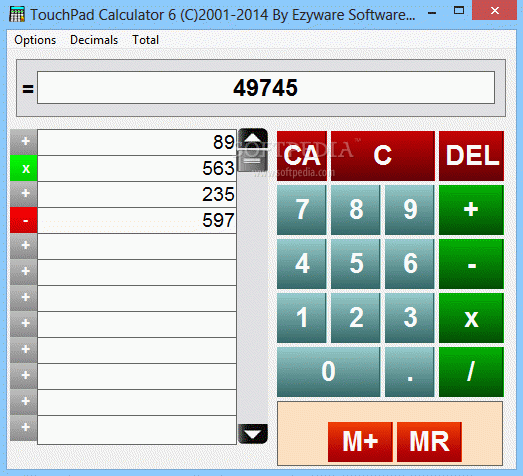 TouchPad Calculator