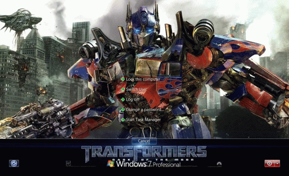 Transformers 3 Logon Screen Pack
