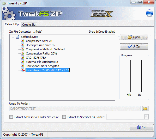 TweakFS Zip Utility for FSX