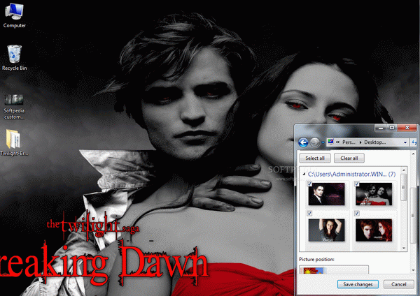 Twilight Breaking Dawn Windows 7 Theme