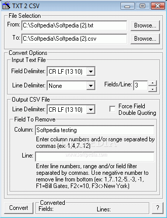 Txt2Csv