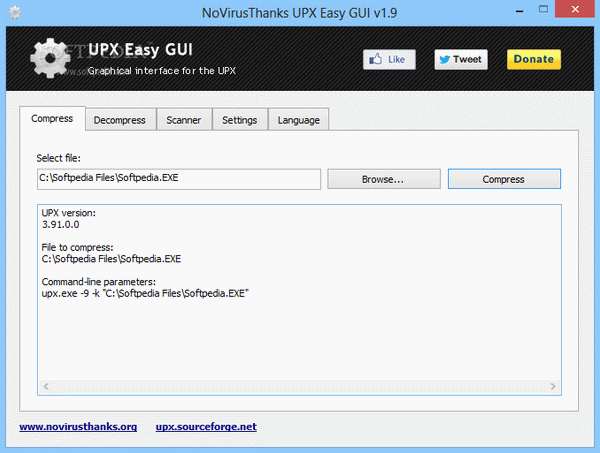 NoVirusThanks UPX Easy GUI