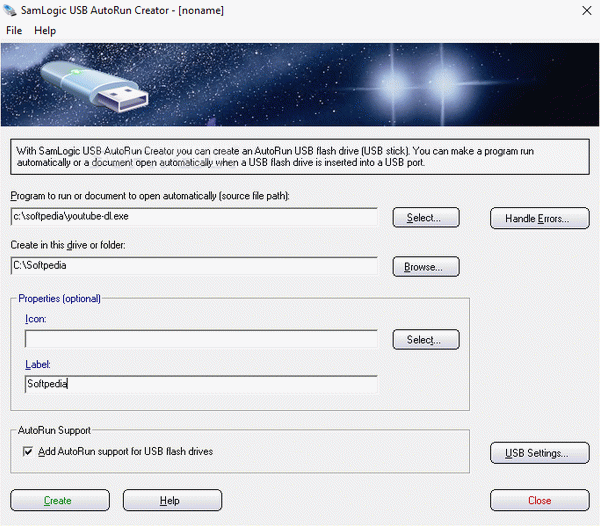 SamLogic USB AutoRun Creator