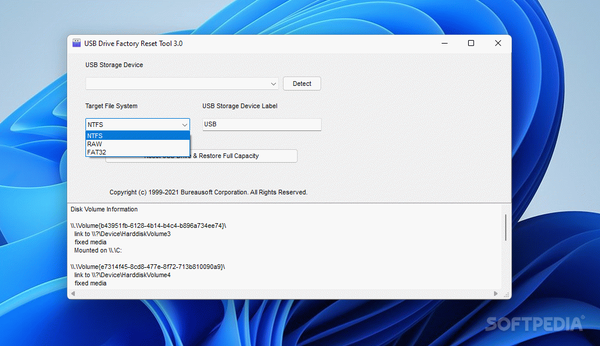 USB Drive Factory Reset Tool