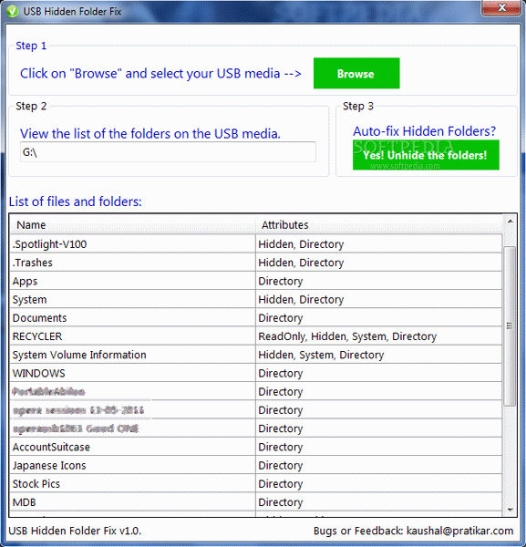 USB Hidden Folder Fix