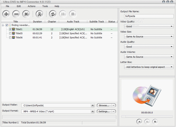 Ultra DVD to MP4 Converter