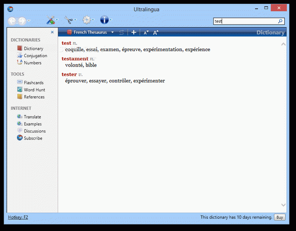 Ultralingua French Dictionary and Thesaurus