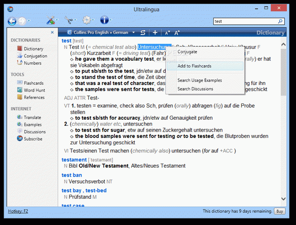 Ultralingua German-English Collins Pro Dictionary