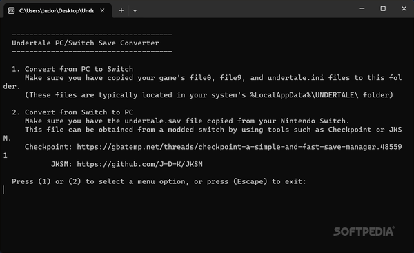 Undertale PC/Switch Save File Converter