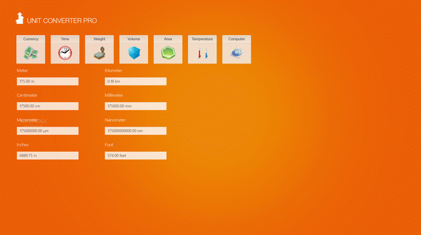 UnitConverter Pro for Windows 8
