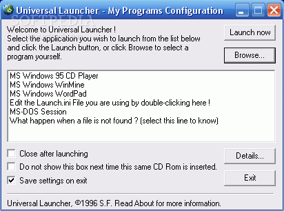 Universal Launcher