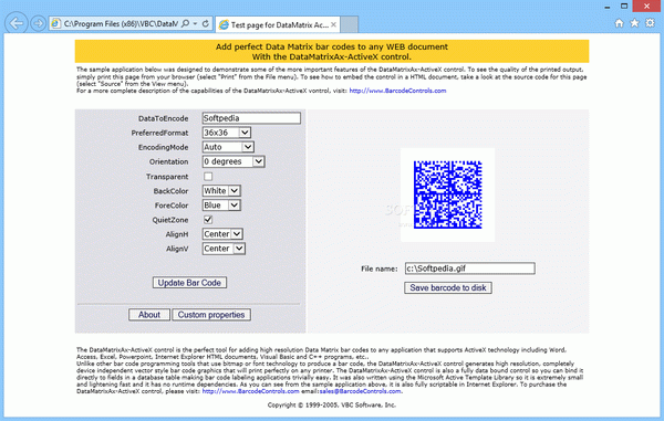 DataMatrix ActiveX