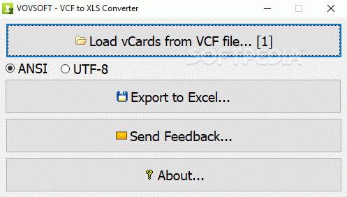 VCF to XLS Converter