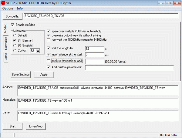 VOB 2 VBR MP3