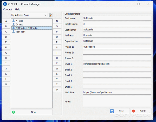 VOVSOFT - Contact Manager