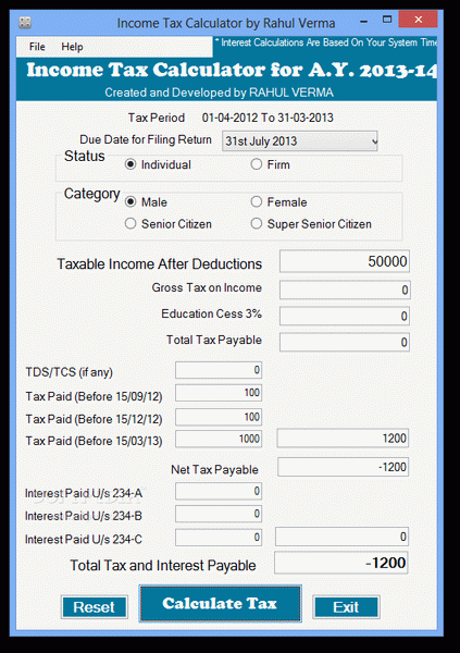 Income Tax Calculator