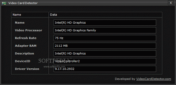 Video Card Detector