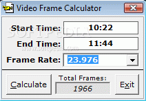 Video Frame Calculator