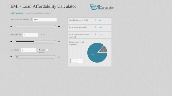 EMI Calculator for Windows 8