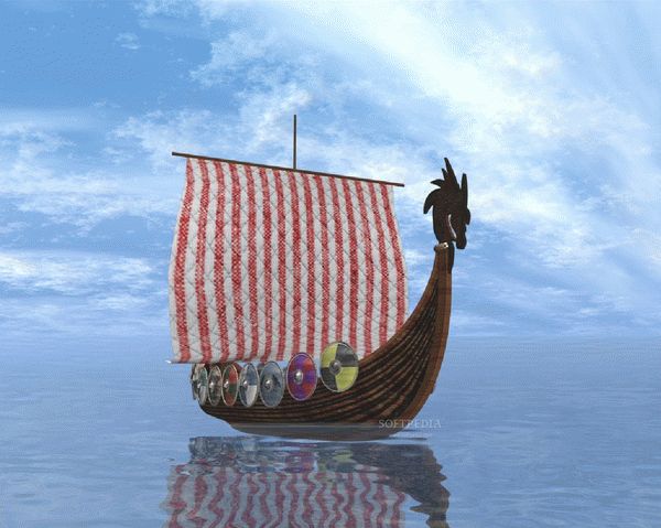 Viking Boat - Animated Wallpaper