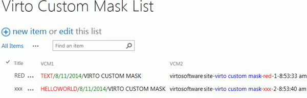 Virto SharePoint Custom Mask Field Web Part