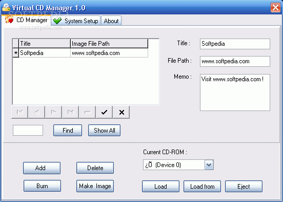 Virtual CD Manager