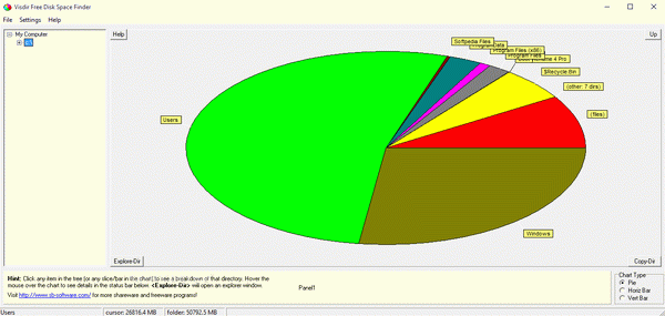 Visdir Free Disk Space Finder