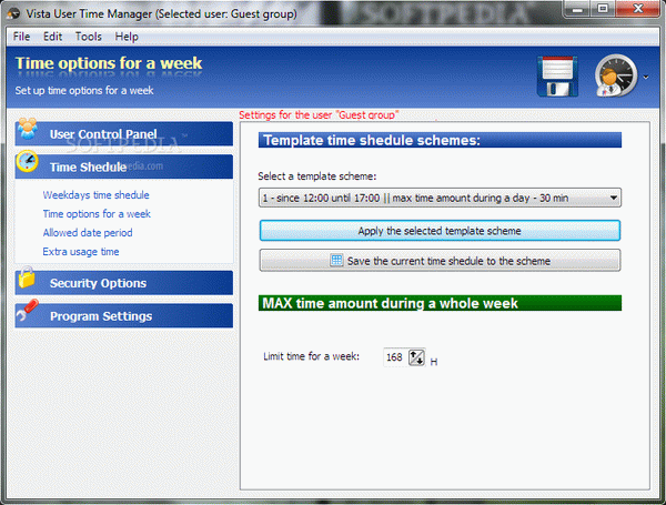 Vista User Time Manager