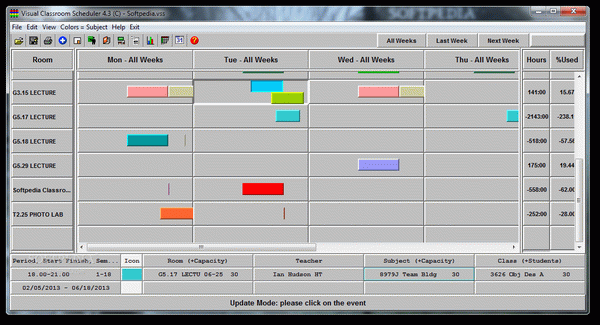 Visual Classroom Scheduler