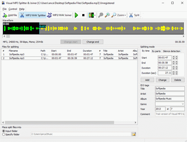 Visual MP3 Splitter & Joiner