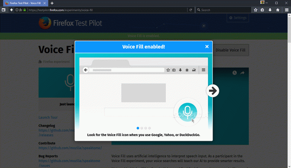 Voice Fill for Firefox